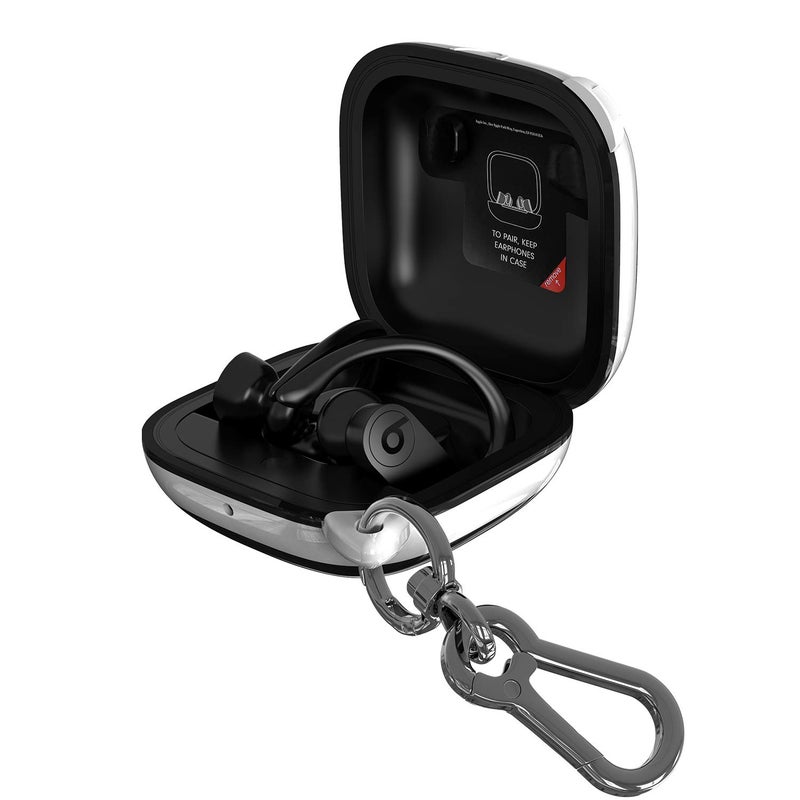 ANKASI Cover Compatible with Powerbeats Pro Case,Full Protective Shockproof Anti-Slip Silicone Case for Beats Powerbeats Pro 2020 (White Edge+Black) - Image 1